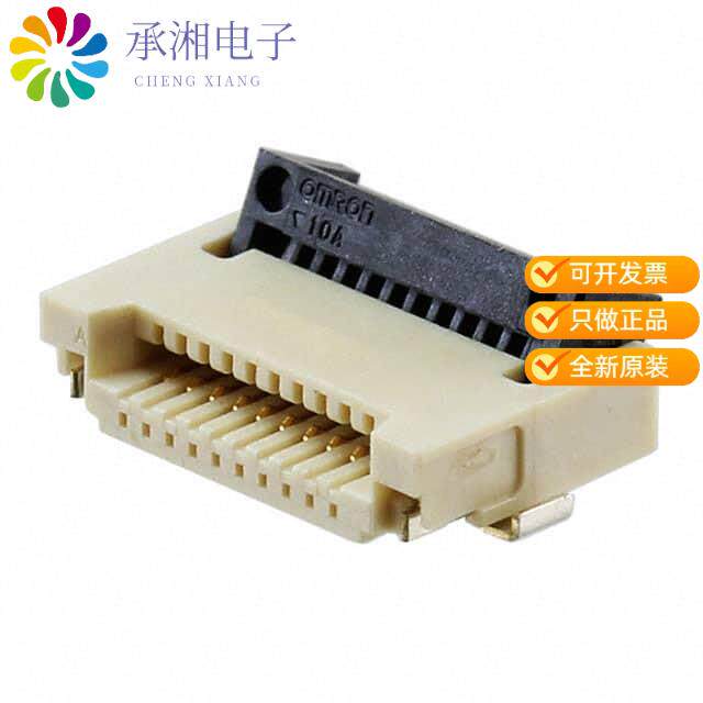 正品XF3M(1)-1015-1B原装CONN FFC 10POS 1.00MM R/A