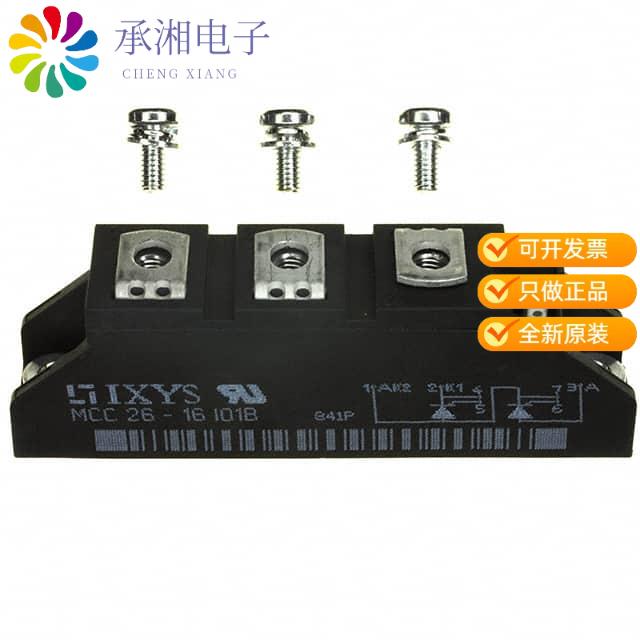 正品MCC26-16IO1B原装THYRISTOR MODULE 1600V 2X32A