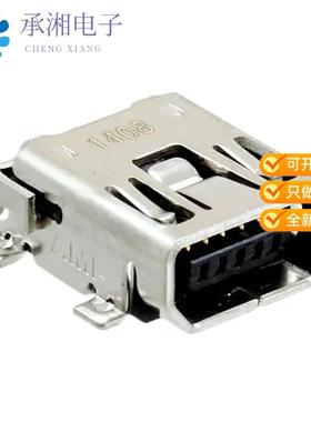 正品1734328-2原装CONN RCPT USB2.0 MINI AB SMD R/A