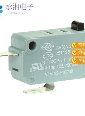 全新V15T22-E1C200正品SWITCH SNAP ACT SPST-NC 22A 2