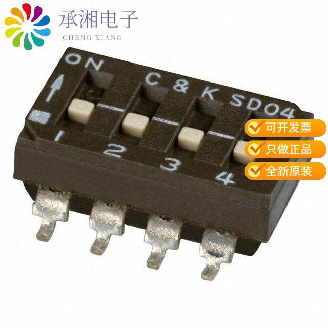 正品SD04H0SB原装SWITCH SLIDE DIP SPST 100MA 25V