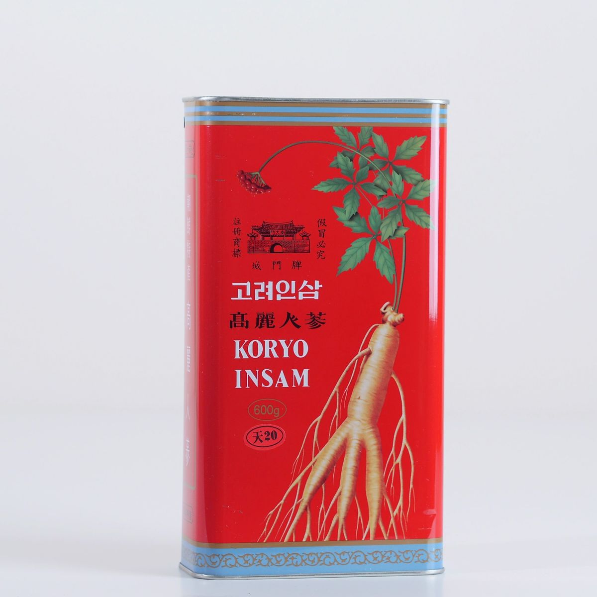 城门牌 韩国天字级20高丽人参600克装体虚无力没精神补虚滋补补品