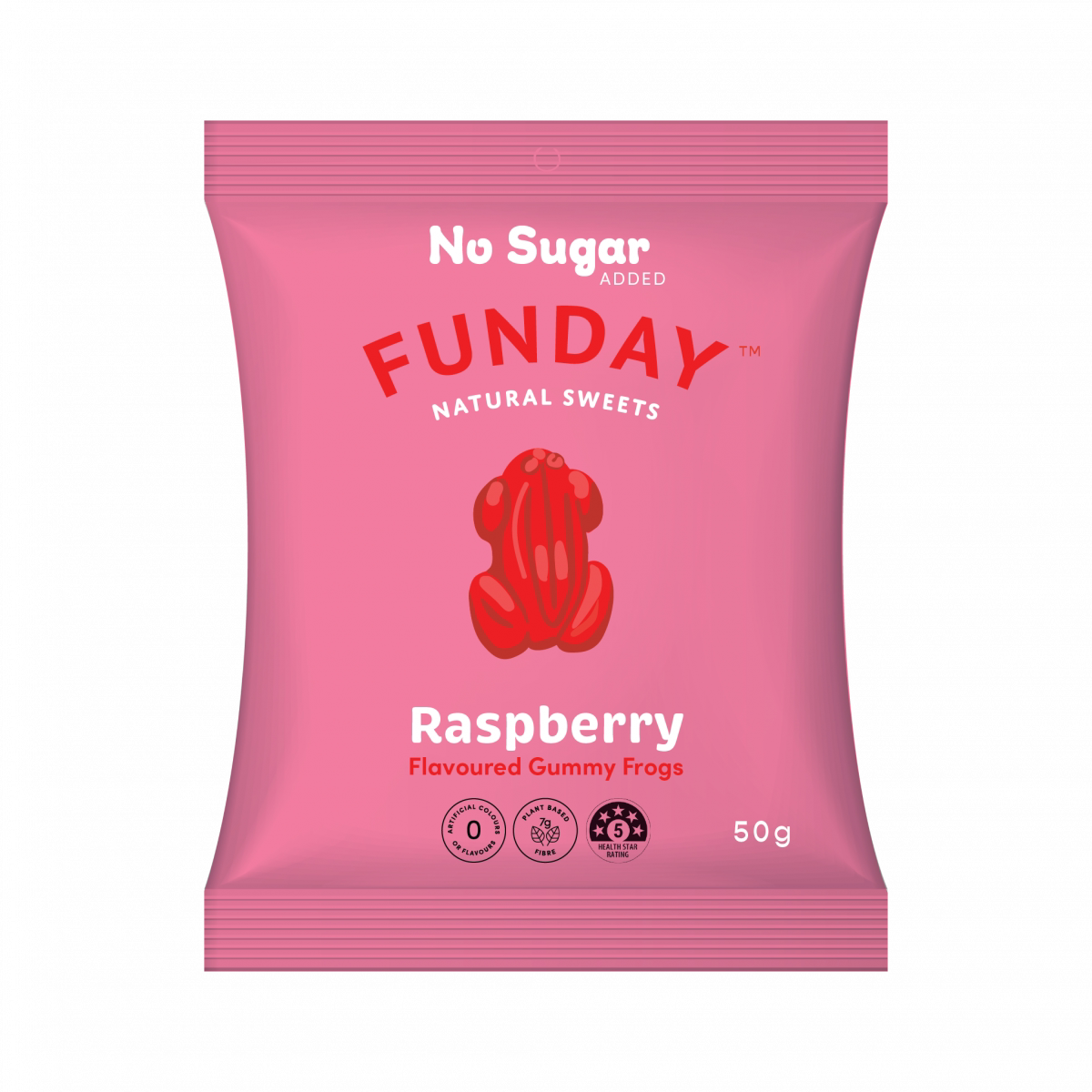 FUNDAY 澳洲5星健康零食天然糖覆盆子软糖最少30日或以上食用期版