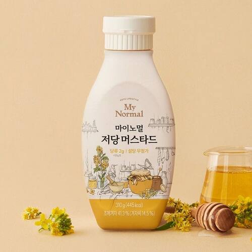 My Normal 韩国无添加砂糖芥末酱310g沙律热狗生酮友好酱类调料版