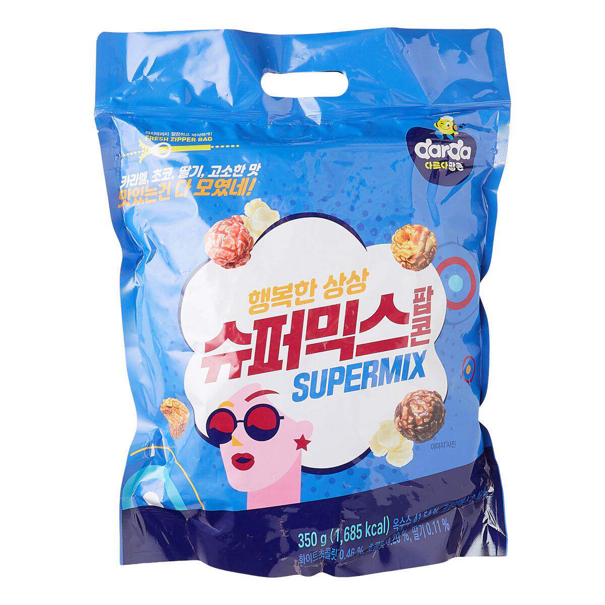 - 巨型包装爆谷杂锦味350g膨化食品休闲零食