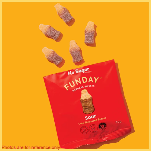 Funday Sweets 酸可乐味软糖无添加50克健康糖果天然甜解馋零食版