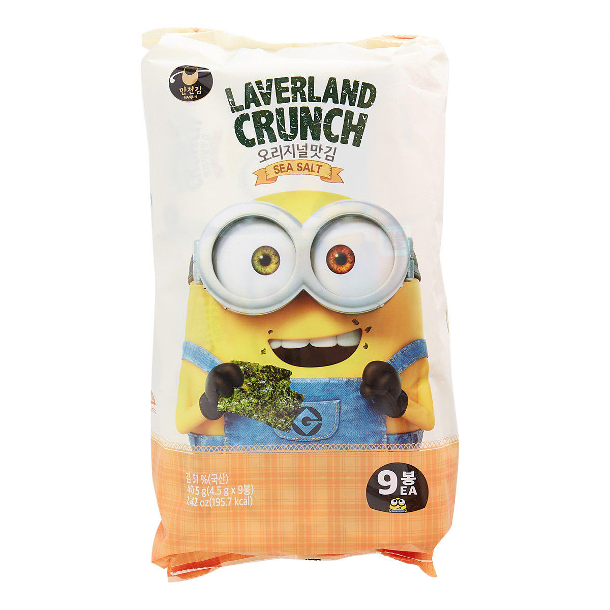 香港进口版万田 LaverlandCrunch海盐味韩国紫菜零食儿童包装海苔