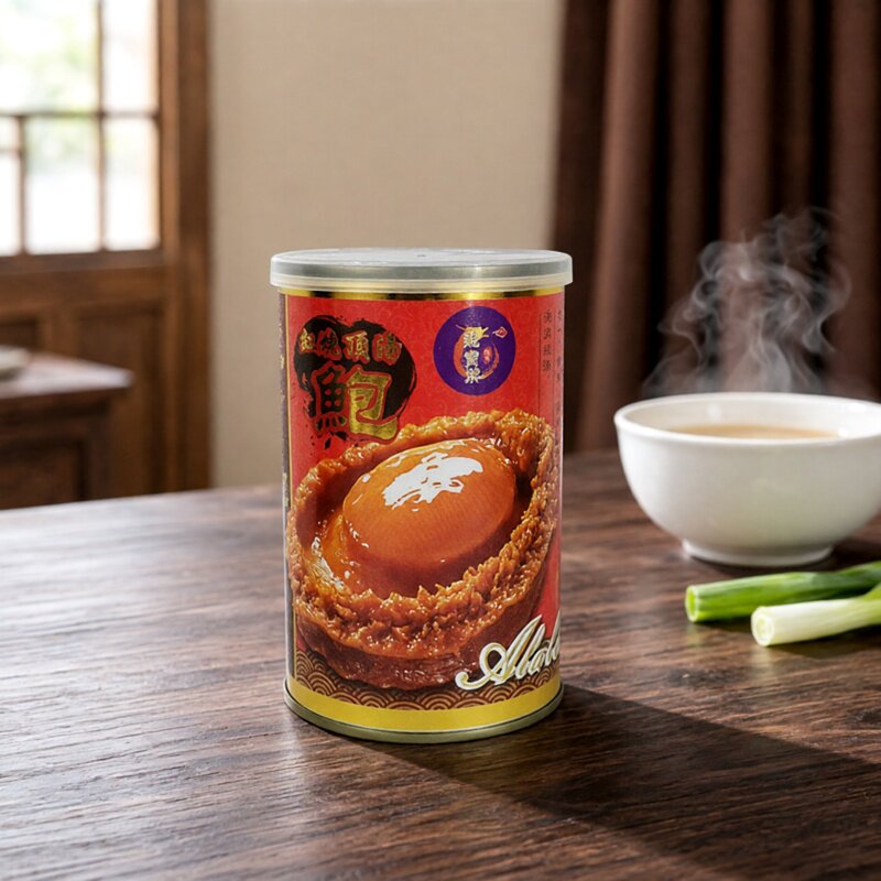 香港出口装龙宝牌红烧顶汤鲍1头425G鲍鱼罐头加热即食口感更好