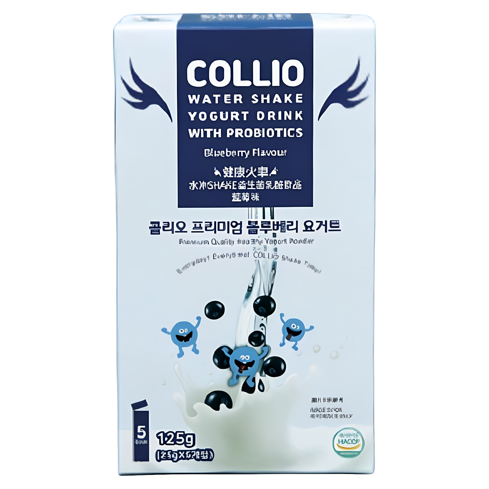 香港进口COLLIO水冲式蓝莓味乳酪改善肠道健康益生菌乳酪5包25克
