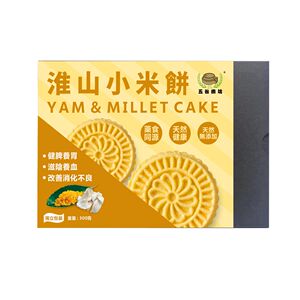 进口五谷疗坊全新包装淮山小米饼300g盒中式糕点酥脆