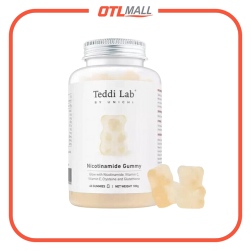 进口 Teddi Lab酰胺精华美白小熊软糖茉莉花葡萄柚口味60粒