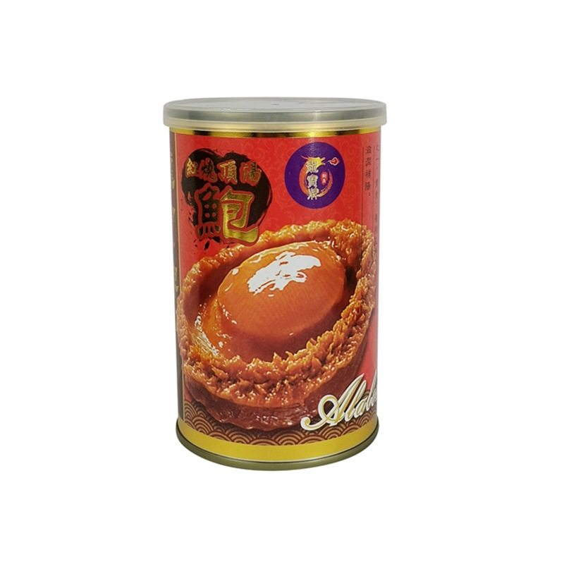 香港出口装龙宝牌红烧顶汤鲍1头425G鲍鱼罐头加热即食口感更好