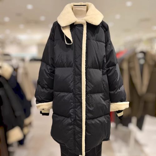 STUDIO TOMBOY 秋冬毛绒领长款羽绒服鹅绒女冬季外套