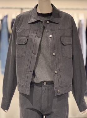 Studio Tomboy男女同款法兰绒工装夹克秋棉质外套 多口袋抽绳设计