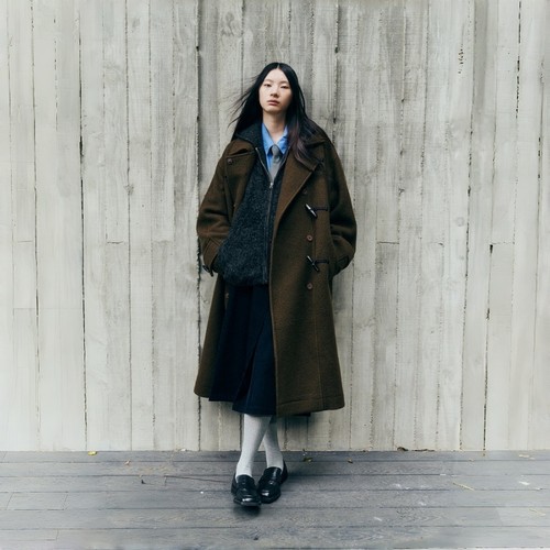 STUDIOTOMBOY羊毛牛角扣大衣