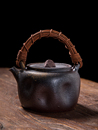 柴窑陶瓷煮茶壶电陶炉煮茶器家用烧水壶小号提梁壶木炭明火陶壶