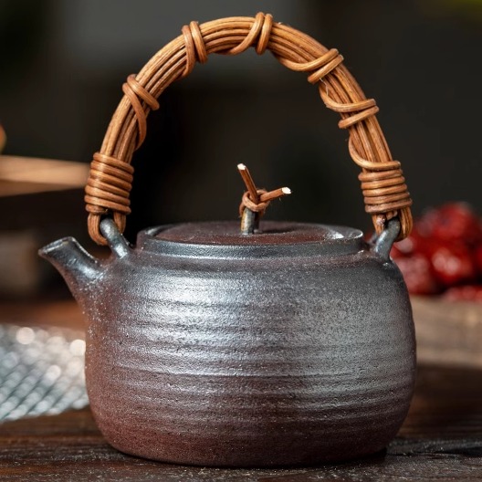纯手工柴窑陶泥复古煮茶壶