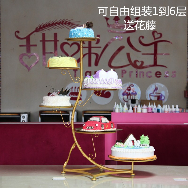 新品欧式铁艺蛋糕架点心架糕点架五层六层婚庆婚礼生日甜品台多层