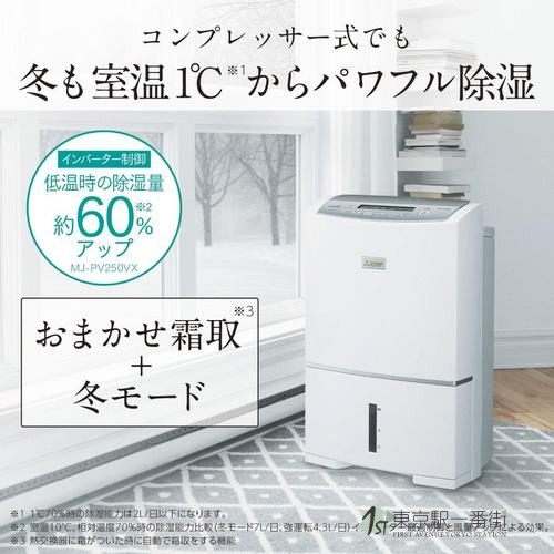 日本直邮三菱 MJ-PV250VX 衣物干燥除湿机空气净化器家用