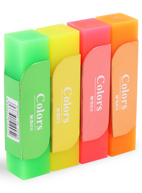 晨光文具AXP96622 长橡皮 荧光色果冻长橡皮（大）学生学习用品