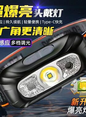 便携式自动感应头灯户外照明灯