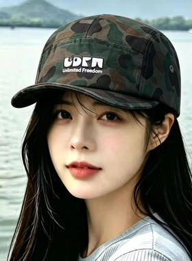 美式迷彩字母刺绣棒球帽男女