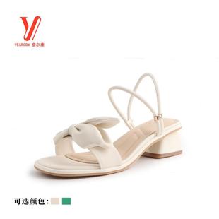 百搭配裙子33632 两穿爆款 意尔康凉鞋 拖女夏外穿精致2023新款