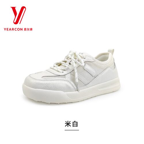 意尔康女鞋2026春夏新款网面透气厚底耐磨运动休闲鞋6471ZD48261Y