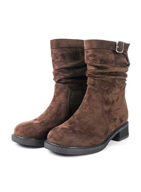 意尔康女鞋2026春季新款显瘦堆堆靴复古爆款时装靴女5762AM13709M