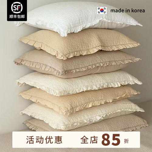 ASAROOM纯棉韩国荷叶边绗缝