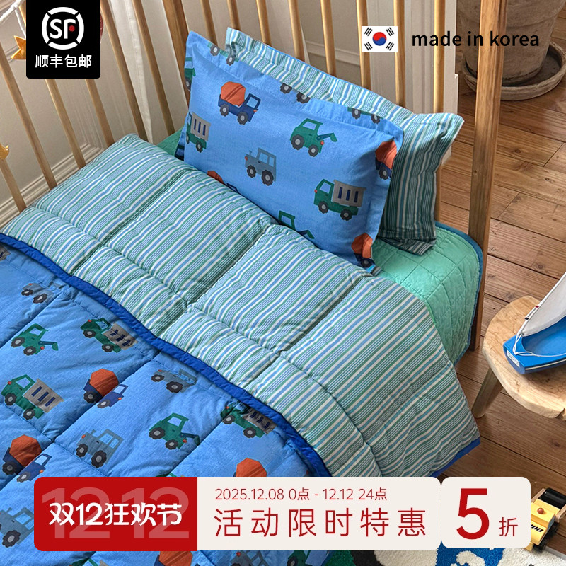 儿童纯棉空调被一体被可机洗