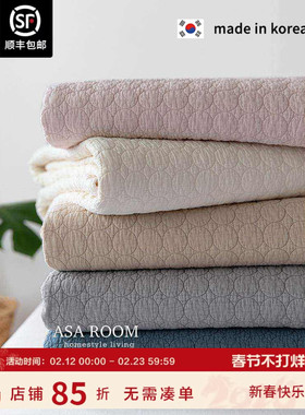 推荐！纯天然木花棉 高性价比床单 ASAROOM 韩国纯棉绗缝床盖