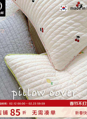 现货▲ 小美小雅自留～ASAROOM 韩国100支纯棉刺绣枕套纯手工定制