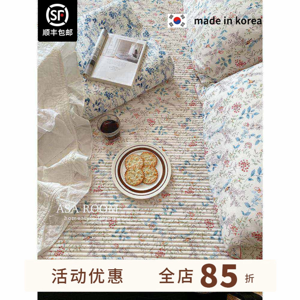 裸睡绝配！chao柔软床单ASAROOM韩国莫代尔绗缝床盖