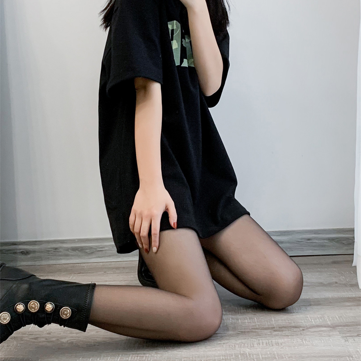 黑丝袜女超薄款隐形肉色全透明连裤袜子黑色ins潮网红jk性感情趣
