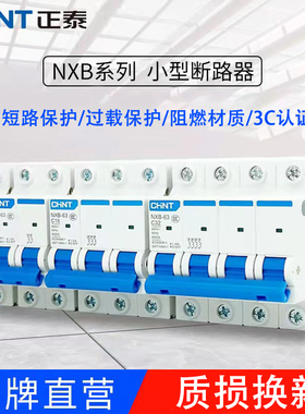正泰空气开关NXB-63 1P2P3P4P家用100A 63A 32安小型断路器DZ47