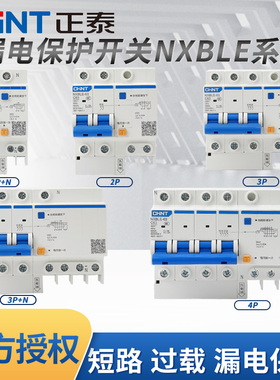 正泰昆仑NXBLE-32/63A 1P+N2P3P4P家用漏电保护开关DZ47LE升级版