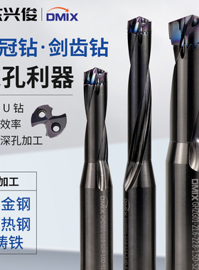 皇冠钻头剑齿钻铲钻内冷暴力钻深孔钻加工中心U钻加长皇冠钻刀杆