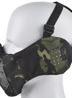 Zlang战地精英升级护耳版户外骑行透气半脸骷髅钢丝战术面具