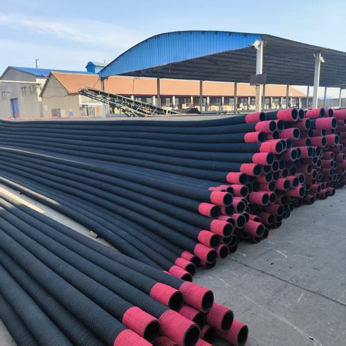 淘金胶管出口非洲等东南亚地区抽沙管钢丝缠绕胶管加厚红色管头