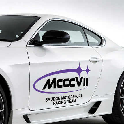 林俊杰赛车拉花个性汽车创意改装贴纸装饰车门车身smg贴花MCCCVII