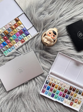 DS珠光水彩颜料自选色1ml2ml分装新手迷你试色进口美甲珠光水彩