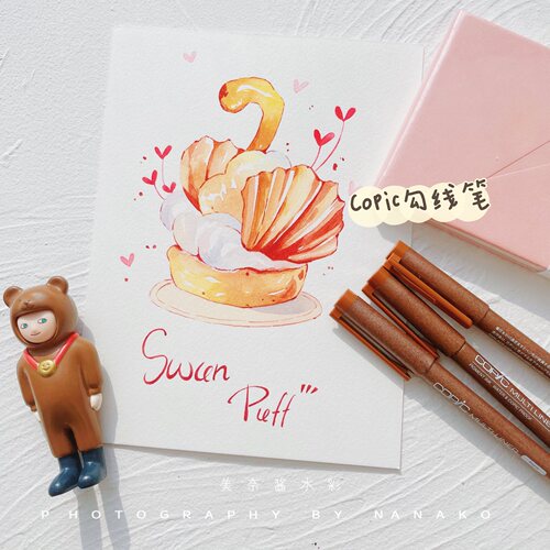 吴竹日本copic进口棕色勾线笔