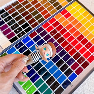 Mg水彩自选色分装 美国格雷姆半块097全色全套水彩颜料试用装70色