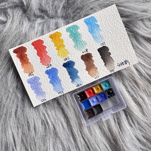 美国DS水彩颜料海恩斯阿尔瓦罗三原色水彩分装迷你试色