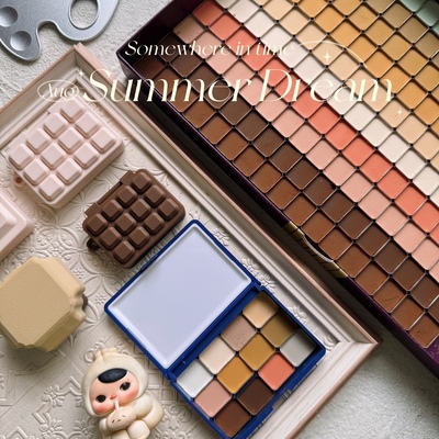 美国Pan粉色粉分装超轻粘土手办bjd娃妆上色磁吸格子色粉分装套装