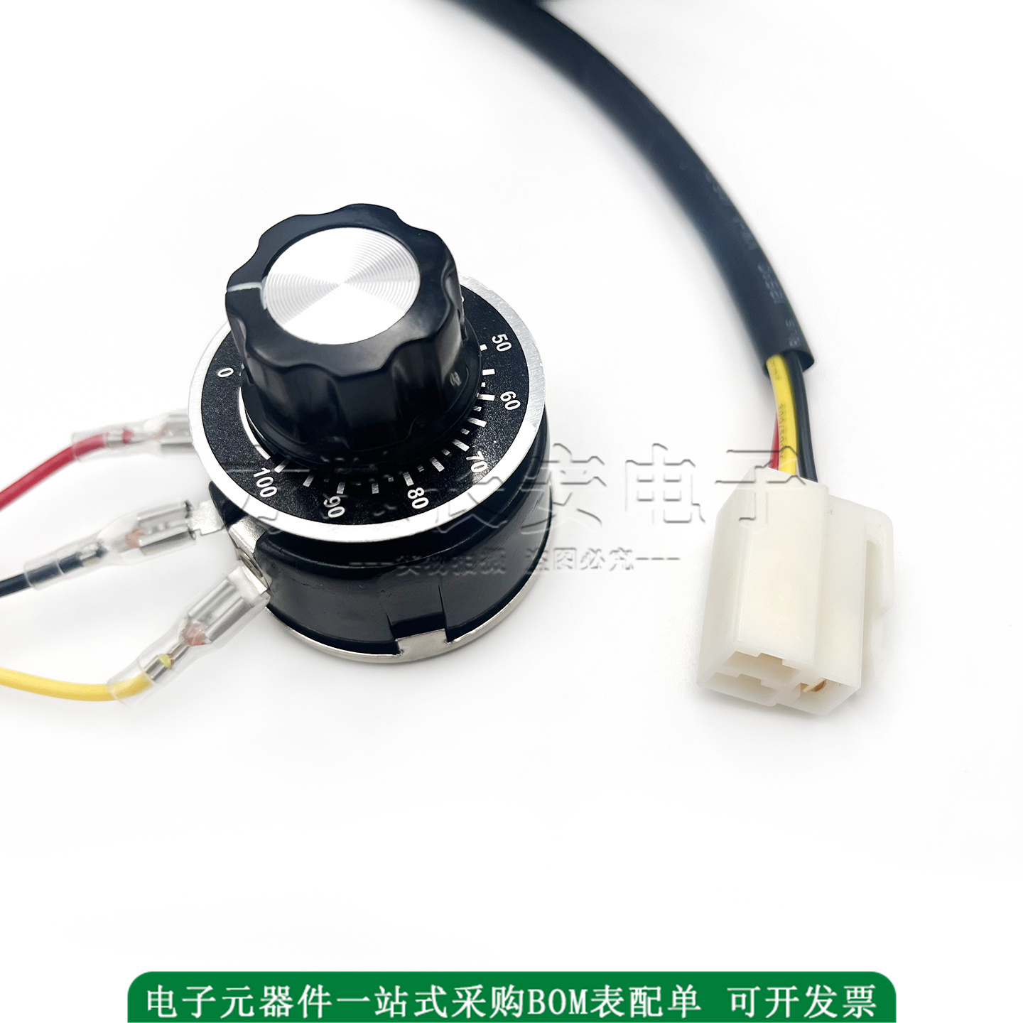 单圈线绕电位器 黑色旋钮调速器 牛羊撒料车输送带速度控制器配件