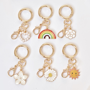 DIY短款毛绒玩偶挂件五金配件钩扣包包饰品钩扣可打开钥匙弹簧扣