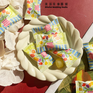 DENMAS丹玛仕小青柠味果汁糖小红书推荐 网红结婚喜糖前台招待糖果