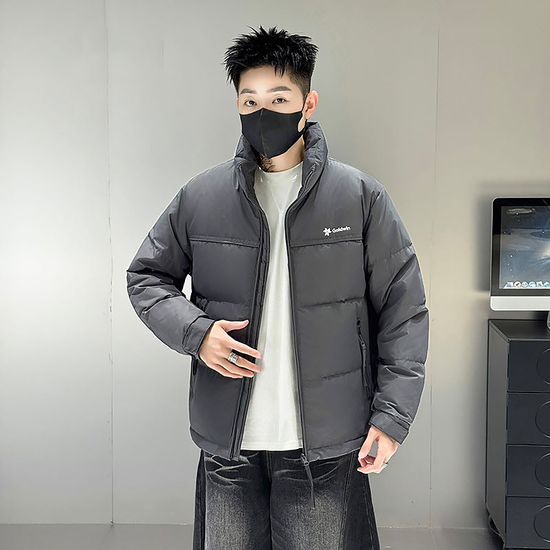 冬季潮牌羽绒服男款休闲立领